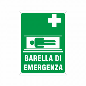 Cartello Barella di emergenza