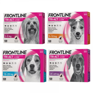 Frontile tri-act spot on per Cani di  peso tra 20-40 kg
3 fiale x 2 ml