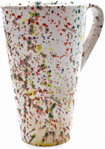 Caraffa Vino 1,5L Brocca in Ceramica di Faenza Collezione Pois Realizzata a Mano