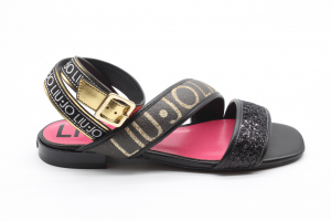 Liu Jo sandalo nero basso con glitter