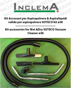 KIT tubo flessibile e Accessori per Aspirapolvere e Aspiraliquidi per tutti i modelli SOTECO 623  ø38