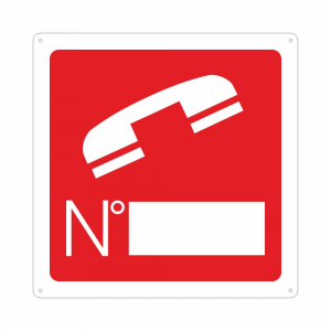 Cartello luminescente simbolo telefono antincendio