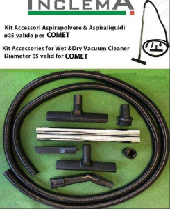 KIT Tuyau Flexible et accessoires Aspirateur eau & poussières CV 20 X ø35 (tubo diametro 32) valido pour COMET
