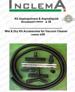 KIT tubo flessibile e Accessori IPC ø36 per Aspirapolvere & Aspiraliquidi CARRERA