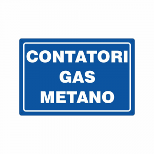 Cartello contatori gas metano
