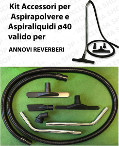KIT tubo flessibile e Accessori per Aspirapolvere e Aspiraliquidi ø40 valido per ANNOVI REVERBERI