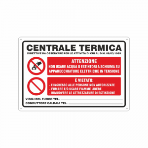 Cartello Centrale termica