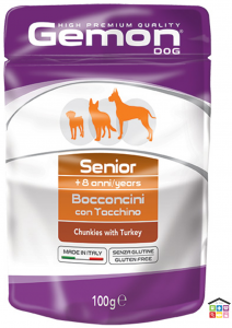 Gemon dog Bocconcini con Tacchino – Senior 