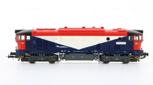 FUC, Locomotiva diesel D.753, livrea blu/rosso/bianco, epoca VI