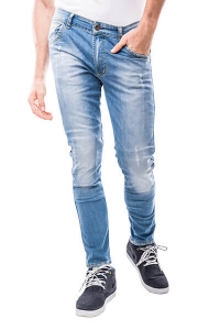Jeans moto Motto IMOLA con rinforzi in fibra aramidica Blu Chiaro