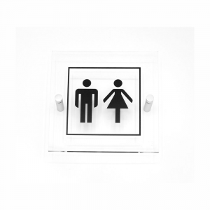 Cartello in plexiglass serie Plexline Toilette