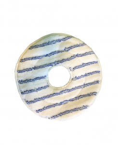 N° 1 PAD microfibra da 14 pollici 350 mm a righe blu con foro centrale