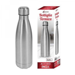 Bottiglia Termica Capacità 5 Ml In Acciaio Inox Colore Silver Conservare Bevande Da Viaggio Casa Caraffa Termica