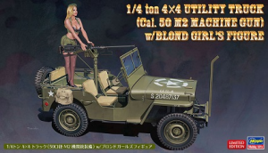 1/24 Utility Truck 1/4 ton 4×4 (Cal. 50 M2 Machine Gun) with Blond Girl's Figure
