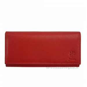 Portafoglio donna Rosso in pelle - Emilie - Pelletteria Made in Italy