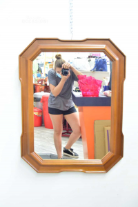 Specchio Cornice In Legno 83 X 64 Cm