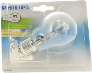 Philips Lampadina Alogena Risparmio Energetico Goccia 92 W E27 [Classe D]