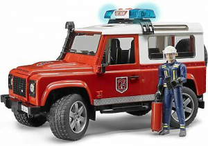 Bruder Land Rover Defender Station Wagon Pompieri Con Personaggio 02596