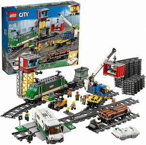 Lego  City Trains Treno Merci A Batteria Con Carrozze Binari E Accessori 60198