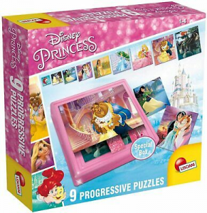 Lisciani Giochi 58808 - Princess 9 Puzzle Dimensioni E Pezzi Progressivi