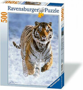 Ravensburger Puzzle 500 Pz Tigre Sulla Neve 14474