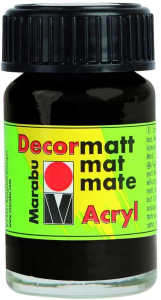 Marabu Decormatt Acryl Acrilico  15Ml 14039 073 Black
