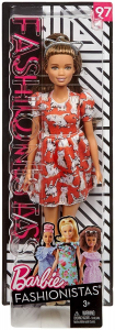 Barbie Fashionistas Bambola in Abito Rosso con Gattino Print Uno Stile da Collezionare FJF57