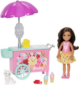 Mattel Barbie Club Chelsea  Carrello per bambole e gelati