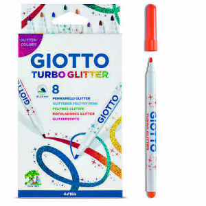 Astuccio 8 Pennarelli Turbo Glitter Giotto