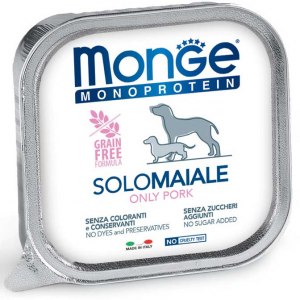 MONGE MONOPROTEICO SOLO MAIALE PATE' PER CANE 150GR