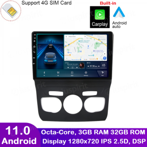 ANDROID autoradio navigatore per Citroen C4 C4L DS4 2012-2016 CarPlay Android Auto GPS USB WI-FI Bluetooth 4G LTE
