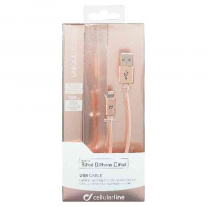Cellular Line - Cavo Lightning - UniqueDesign USB Lightning Pink Gold