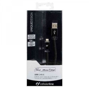 Cellular Line - Cavo Lightning - UniqueDesign USB Lightning Black
