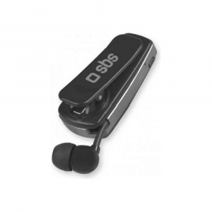 Sbs - Auricolari microfono bluetooth - Multipoint con filo avvolgibile