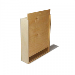 Set 2x Scatola in legno con coperchio scorrevole 27x21,5