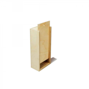 Set 2x Scatola in legno con coperchio scorrevole 19x7,6