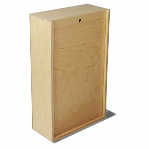 Set 2x Scatola in legno con coperchio scorrevole 28,6x17
