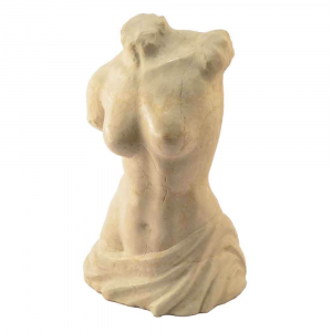 Busto femminile in marmo Botticino Fiorito scolpito a mano 