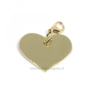 Ciondolo Bomboniera cuore in metallo dorato 3x2.3 cm - Decorazioni