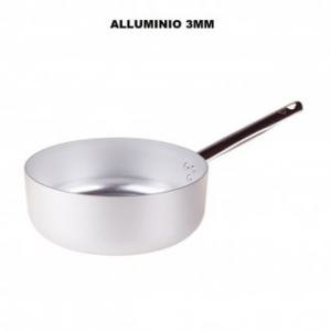 Casseruola Bassa 32 Cm Con Un Manico Resistente Nero In Alluminio Professionale Casa Cucina