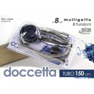 Doccetta Con Tubo Lungo 150 Cm 22 Cm Diametro Doccino Con 8 Funzioni Multigetto In Acciaio Supporti Per Doccia Bagno Casa