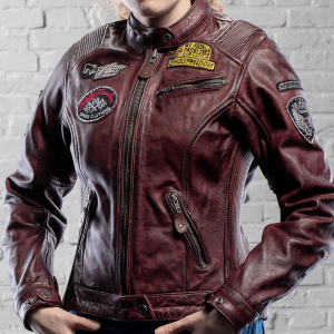 Giacca moto donna pelle Holy Freedom WOMAN LEATHER Bordeaux