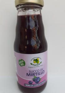 Succo di Mirtillo non da concentrato 200 ml . Az. Agr. Patea  Brancaleone (RC)