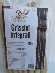Grissini Integrali 200g. Panificio F.lli Brancati Taurianova (RC)