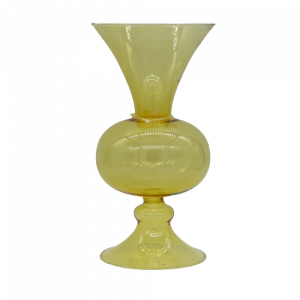 Vaso Impero vetro giallo 28 cm