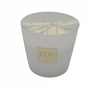 EDG candela soya in vasetto bianco elegante h13cm