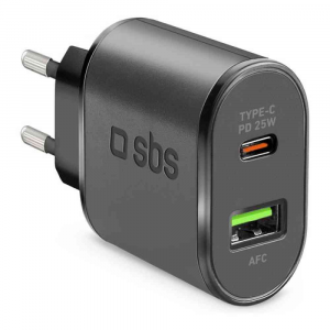 Sbs - Caricabatterie dedicato telefonia - Wall Charger 25W