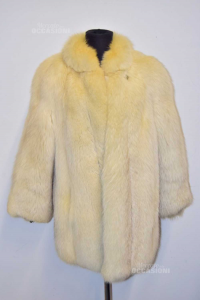 Fur True Handcrafted Of Fox White Size.44 / 46