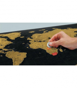 I-Total Poster mappa del mondo Scratch gratta e segna i tuoi viaggi 82x59cm