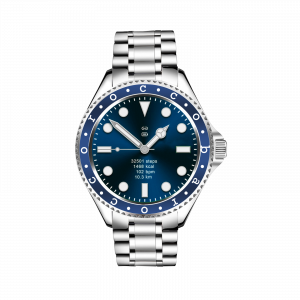 Orologio smartwatch Rocco Barocco in acciaio e ghiera blu ROWSMA3113